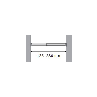 Duschvorhangstange Basic schwarz matt 125-230 CM 81600010