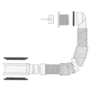 Überlaufset für Waschtische mit Überlauf