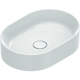 Aufsatzbecken SAPHIR ZERO 500x350mm, o.ÜL, weiss CATAgl+
