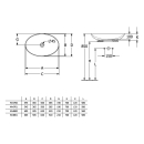 Aufsatzbecken oval LOOP&FRIENDS 560x380mm, weiss Alpin