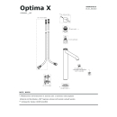 Waschtischmischer Optima X 1.2 o. Ablgarn., Ausld. 200...