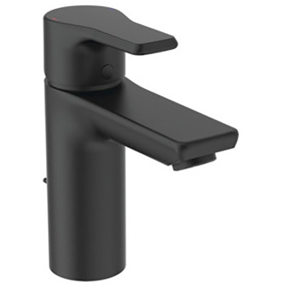 Waschtischmischer Optima L 1.2 mit Ablaufgarnitur, schwarz matt