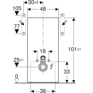WC-Modul 101 MONOLITH PLUS für Wand-WC, Glas weiss