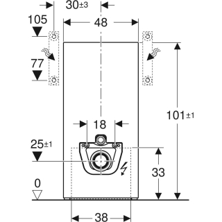 WC-Modul 101 MONOLITH PLUS für Wand-WC, Steinzeug Betonoptik