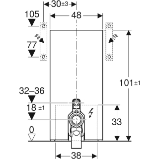 WC-Modul 101 MONOLITH PLUS für Stand-WC, Glas sand-grau