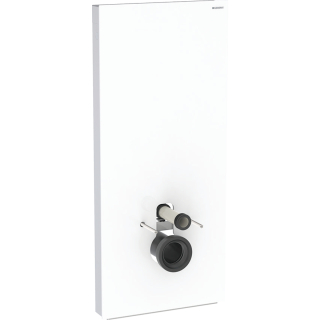 WC-Modul 114 MONOLITH PLUS für Wand-WC, Glas weiss