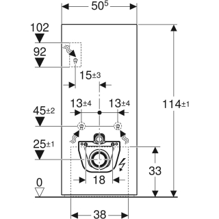 WC-Modul 114 MONOLITH PLUS für Wand-WC, Steinzeug Schieferoptik