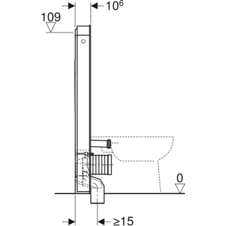 WC-Modul 114 MONOLITH PLUS für Stand-WC, Glas lava