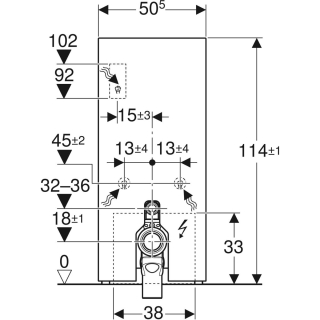 WC-Modul 114 MONOLITH PLUS für Stand-WC, Steinzeug Schieferoptik