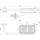 Wannengriff SMARAGD LIVIO ADESIO chrom, B 408 mm,...