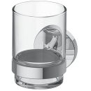 Glashalter SMARAGD LIVIO ADESIO Klarglas, chrom