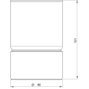 Glashalter SMARAGD LIVIO ADESIO Mattglas, Standmodell, chrom