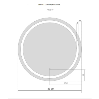 Lichtspiegel rund Optima L 1.2 D 830 mm