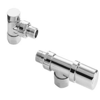 HK-Ventil Set o. Thermostatkopf Typ D Axial, 1/2AGx3/4KV, chrom