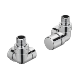 HK-Ventil Set o. Thermostatkopf Typ E Winkeleck rechts, 1/2AGx3/4KV, chrom