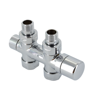 Multiblock Durchgang Typ O 1/2AGx3/4KV, chrom