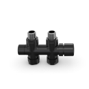 Thermostat-Multiblock Durchgang Typ O 1/2AGx3/4KV, Yellow...