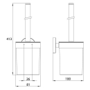 Bürstengarnitur ROUND Kunststoff, schwarz