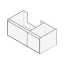 Unterbau GROOVE 100 x 40 x 45-55 cm
