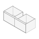 Unterbau GROOVE 120 x 40 x 45-55 cm