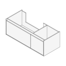 Unterbau GROOVE 120 x 40 x 45-55 cm