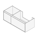 Unterbau GROOVE 120 x 40 x 45-55 cm