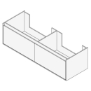 Unterbau GROOVE 150 x 40 x 45-55 cm