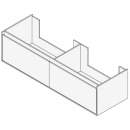 Unterbau GROOVE 160 x 40 x 45-55 cm