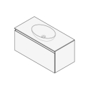 Unterbau FOGO 90 x 45 x 45-55 cm