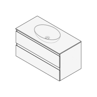 Unterbau FOGO 90 x 50 x 45-55 cm