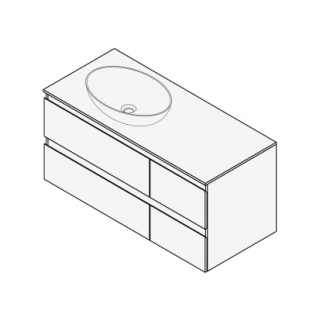 Unterbau FOGO 100 x 50 x 45-55 cm
