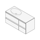 Unterbau FOGO 100 x 50 x 45-55 cm