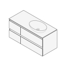 Unterbau FOGO 100 x 50 x 45-55 cm