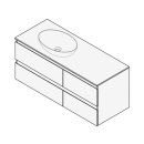 Unterbau FOGO 120 x 50 x 45-55 cm