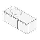 Unterbau FOGO 120 x 45 x 45-55 cm