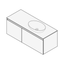 Unterbau FOGO 120 x 45 x 45-55 cm