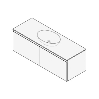 Unterbau FOGO 130 x 45 x 45-55 cm