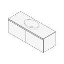 Unterbau FOGO 130 x 45 x 45-55 cm