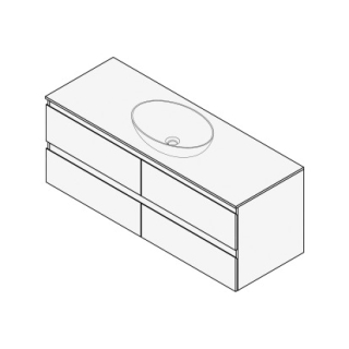 Unterbau FOGO 130 x 50 x 45-55 cm