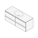 Unterbau FOGO 130 x 50 x 45-55 cm