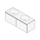 Unterbau FOGO 130 x 45 x 45-55 cm