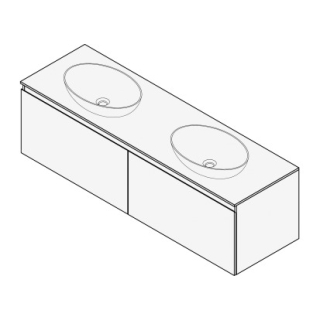 Unterbau FOGO 150 x 45 x 45-55 cm