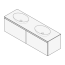 Unterbau FOGO 150 x 45 x 45-55 cm