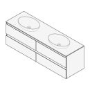 Unterbau FOGO 150 x 50 x 45-55 cm