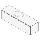 Unterbau FOGO 160 x 45 x 45-55 cm