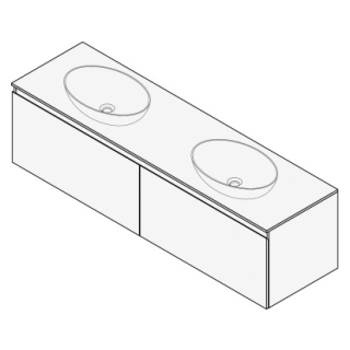 Unterbau FOGO 160 x 45 x 45-55 cm