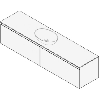 Unterbau FOGO 180 x 45 x 45-55 cm