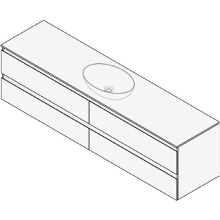 Unterbau FOGO 180 x 50 x 45-55 cm