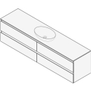 Unterbau FOGO 180 x 50 x 45-55 cm