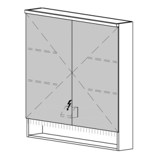Spiegelschrank SCANA AP 90,4 x 85 x 14,8 cm